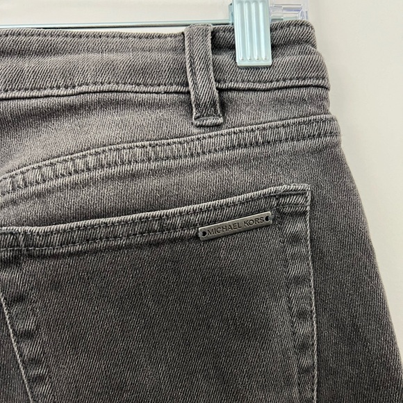 Michael Michael Kors Women's Selma High-Rise Straight-Leg Skinny Jeans Charcoal - Picture 5 of 8